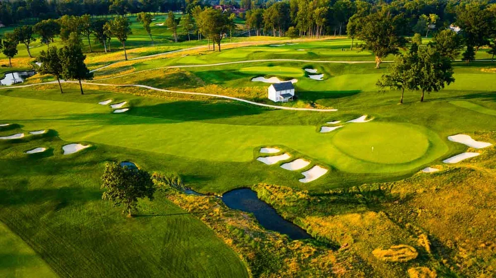 The 11th hole at the Aronimink Golf Club on August 3, 2025 in Newtown Square, Pennsylvania.